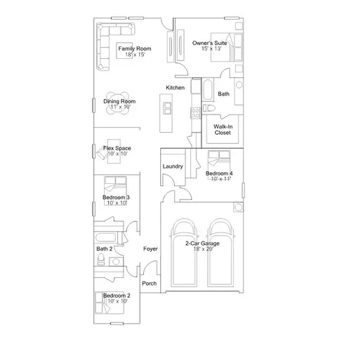 Floorplan - 6413 Adderly Rd, Pilot Point, TX 76258 photo 1 of 1