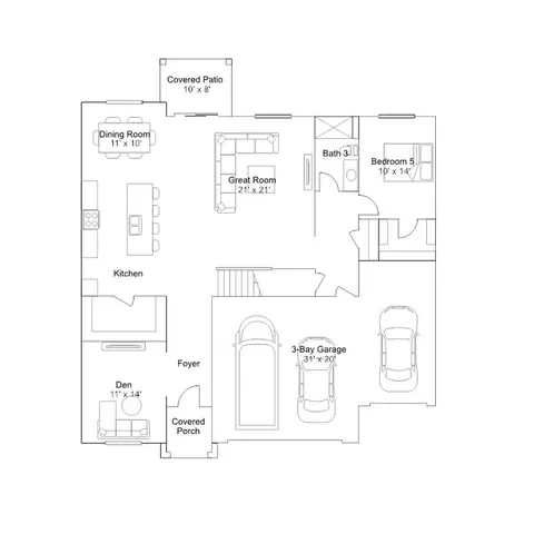 Floorplan - 8893 E Moontear Way, Vail, AZ 85641 photo 1 of 2