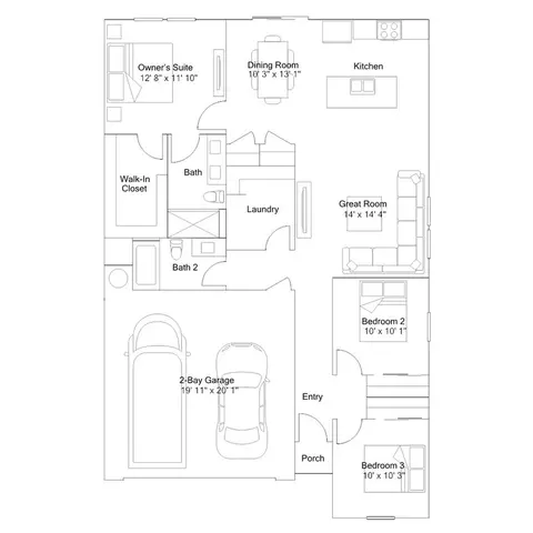 Floorplan - 736 Sunstone St, Lemoore, CA 93245 photo 1 of 1