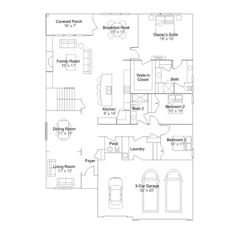 Floorplan - 5346 Redbud Rd, Lancaster, SC 29720 photo 1 of 3