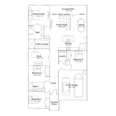 Floorplan - 437 Pathlight Psge, Lavon, TX 75173 photo 1 of 1