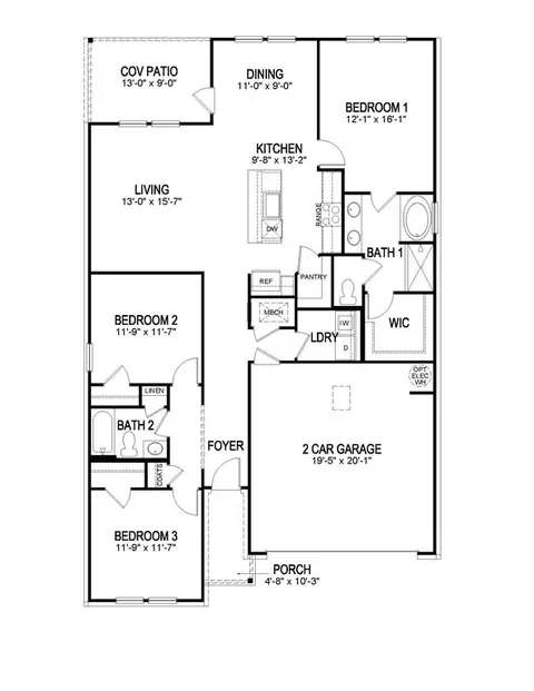 Floorplan - 3265 Tide Wind Dr, Slidell, LA 70461 photo 2 of 2