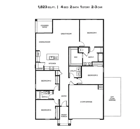 Floorplan - 12230 E Rose Frances Dr, Vail, AZ 85641 photo 1 of 1
