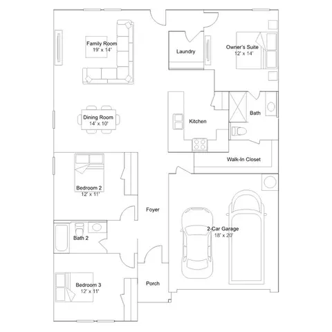 Floorplan - 60 Farmhouse Loop, Beebe, AR 72012 photo 1 of 1