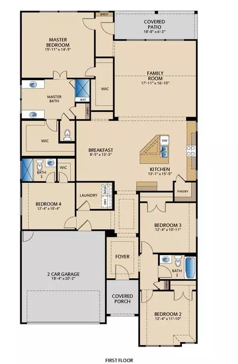 Floorplan - 113 Judson St, Bertram, TX 78605 photo 1 of 1