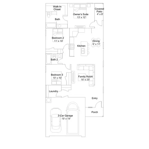 Floorplan - 8017 Chesapeake Trl, Bauxite, AR 72011 photo 1 of 1