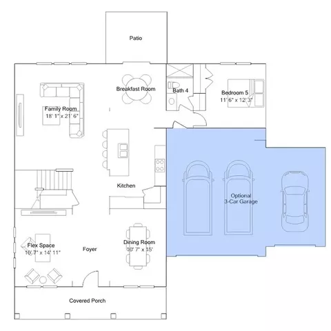 Floorplan - 205 Stoddard Ln, Garner, NC 27529 photo 3 of 5