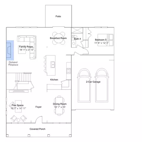 Floorplan - 205 Stoddard Ln, Garner, NC 27529 photo 2 of 5
