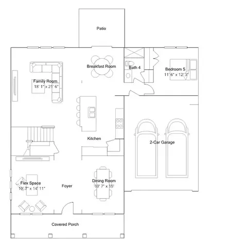 Floorplan - 205 Stoddard Ln, Garner, NC 27529 photo 1 of 5