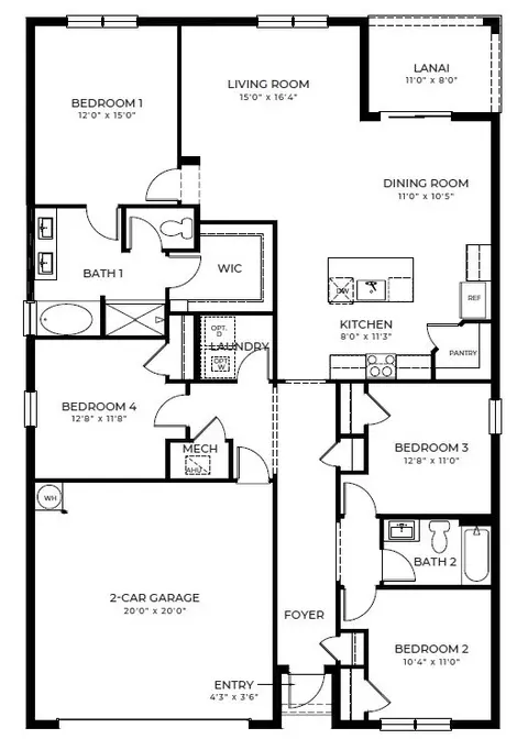 Floorplan - 5383 SE Cable Dr, Stuart, FL 34997 photo 1 of 1