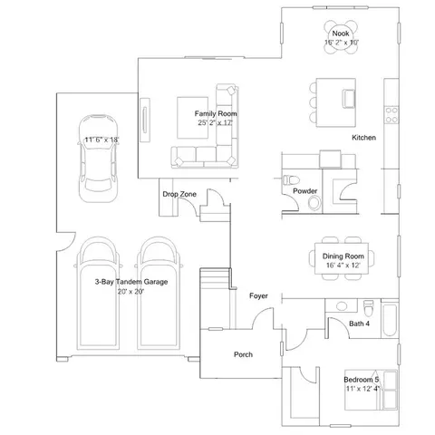 Floorplan - 7957 Floyd Glenn Wise Dr, Tracy, CA 95377 photo 1 of 2