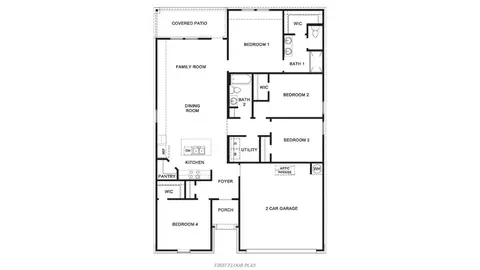 Floorplan - 601 S 85th St, Broken Arrow, OK 74014 photo 1 of 1