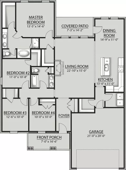 Floorplan - 14 Splendor Run, Freeport, FL 32439 photo 1 of 1