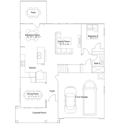 Floorplan - 504 Pacolet Dr, Wake Forest, NC 27587 photo 1 of 3