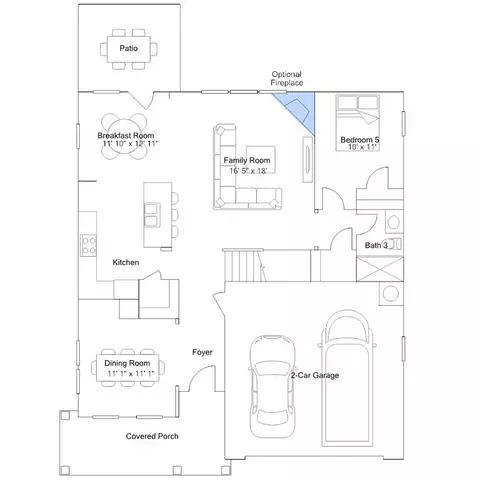 Floorplan - 504 Pacolet Dr, Wake Forest, NC 27587 photo 2 of 3