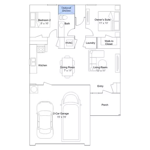 Floorplan - 1204 S Brook Dr, Purcell, OK 73080 photo 1 of 1
