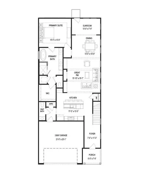 Floorplan - 421 Edgewater Chase, Canton, GA 30115 photo 1 of 2