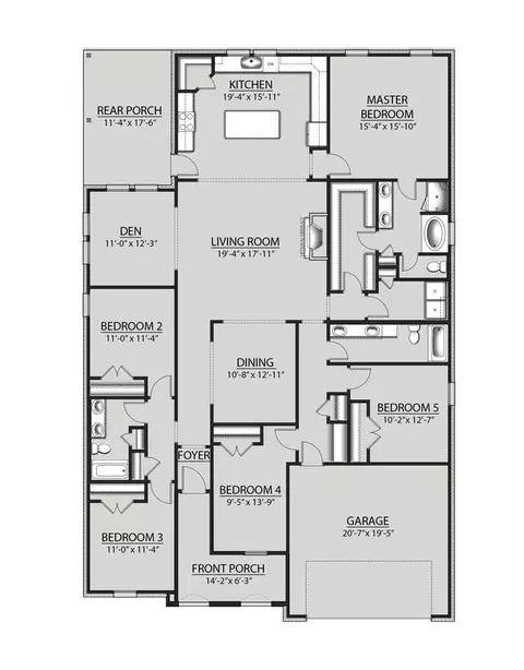 Floorplan - 109 E Tweet St, Freeport, FL 32439 photo 1 of 1