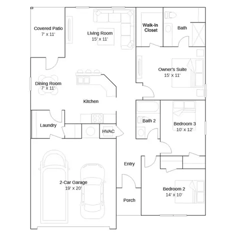 Floorplan - 634 Audrey Dr, Tuttle, OK 73089 photo 1 of 1