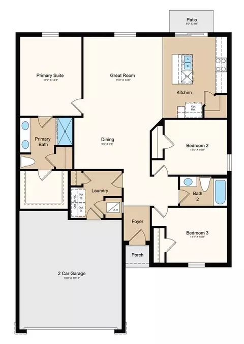 Floorplan - 13610 Cornerstone Way, Parrish, FL 34219 photo 1 of 1