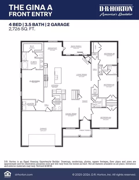 Floorplan - 581 Edenberg Bnd, Pearl, MS 39208 photo 1 of 1