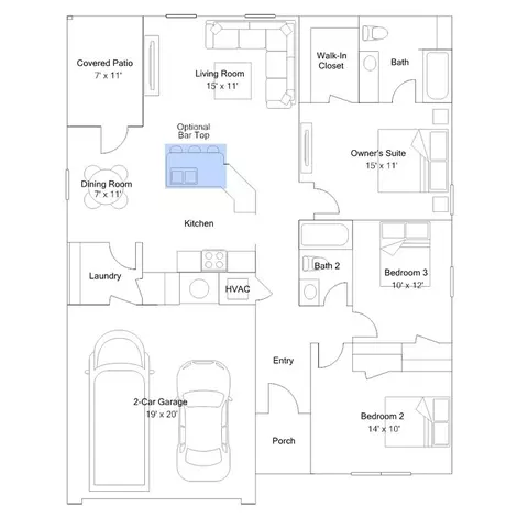 Floorplan - 2108 Sam Tillery Dr, Alexander, AR 72002 photo 3 of 7