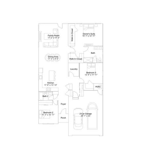 Floorplan - 233 Cosmos Ln, Dover, DE 19904 photo 1 of 7