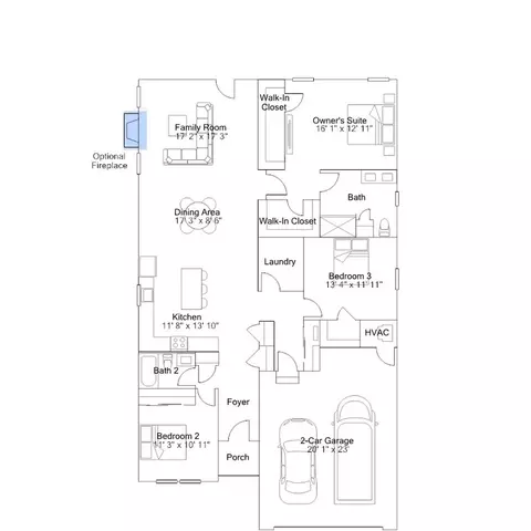 Floorplan - 233 Cosmos Ln, Dover, DE 19904 photo 2 of 7