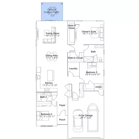 Floorplan - 233 Cosmos Ln, Dover, DE 19904 photo 3 of 7