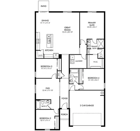 Floorplan - 11210 Bellewood Ter, Parrish, FL 34219 photo 1 of 1
