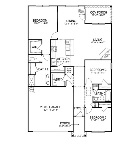 Floorplan - 2296 Springview Ct, Boiling Springs, SC 29316 photo 1 of 1