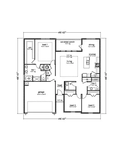 Floorplan - 453 Piney Dr, Pearl, MS 39208 photo 1 of 1