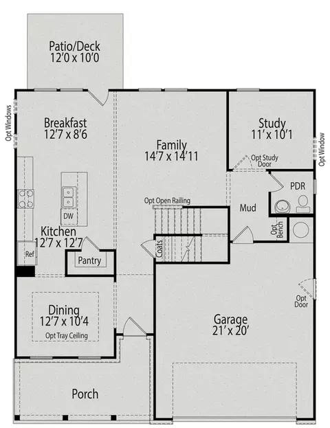 Floorplan - 852 Dragonfly Pond Way, Wake Forest, NC 27587 photo 1 of 3