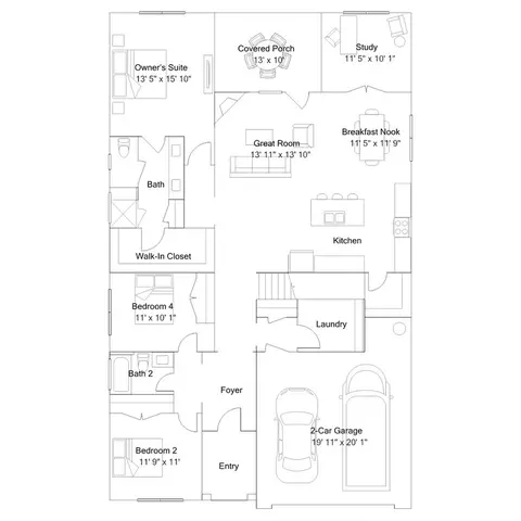 Floorplan - 7161 Juneberry Way, Maiden, NC 28650 photo 1 of 2