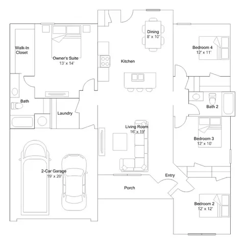 Floorplan - 7005 S Maple Ave, Broken Arrow, OK 74011 photo 1 of 1