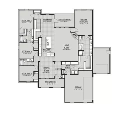 Floorplan - 558 Hazel Park, Gloster, LA 71030 photo 1 of 1