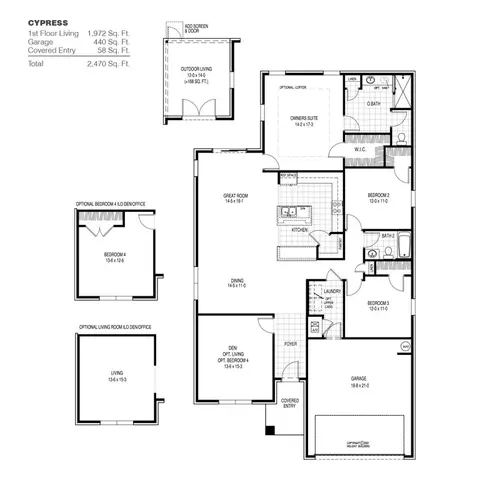 Floorplan - 4582 Sago Palm Cir, Pace, FL 32571 photo 1 of 1