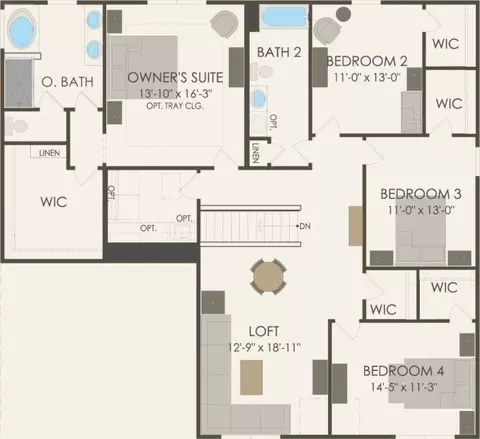 Floorplan - 5852 Hawkweed Dr, Naperville, IL 60564 photo 2 of 5