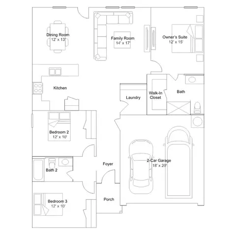 Floorplan - 63 Farmhouse Loop, Beebe, AR 72012 photo 1 of 1