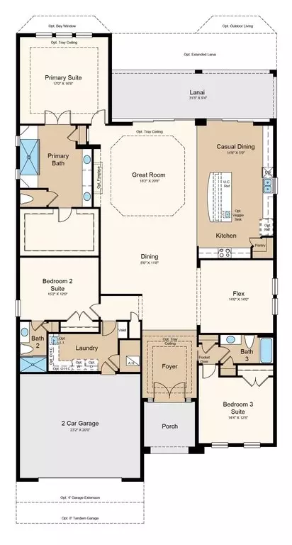 Floorplan - 1009 Tassleflower Trl, Saint Cloud, FL 34771 photo 1 of 2