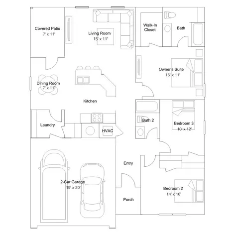 Floorplan - 2204 Sam Tillery Dr, Alexander, AR 72002 photo 1 of 1