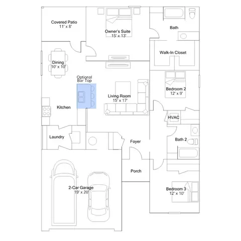 Floorplan - 102 Southfork Dr, Beebe, AR 72012 photo 3 of 6