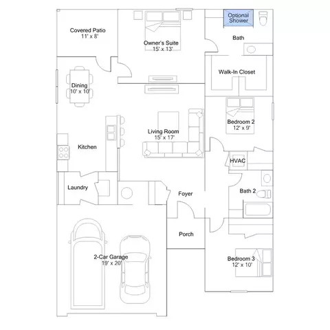 Floorplan - 102 Southfork Dr, Beebe, AR 72012 photo 4 of 6