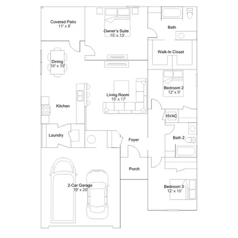 Floorplan - 102 Southfork Dr, Beebe, AR 72012 photo 1 of 6