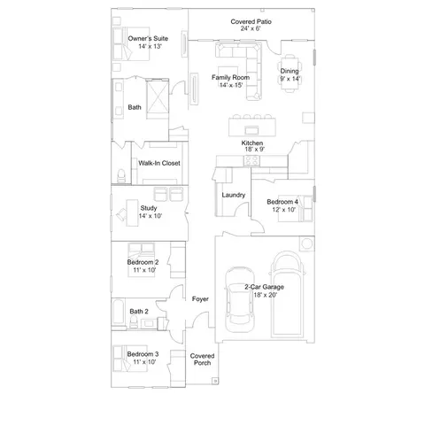Floorplan - 1605 Four Waters Loop, Georgetown, TX 78628 photo 1 of 1