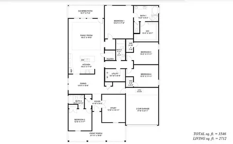 Floorplan - 5935 Belfast Bend Ct, Slidell, LA 70461 photo 1 of 1