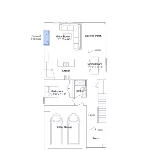 Floorplan - 433 Cedar Barn Ln, Garner, NC 27529 photo 2 of 4