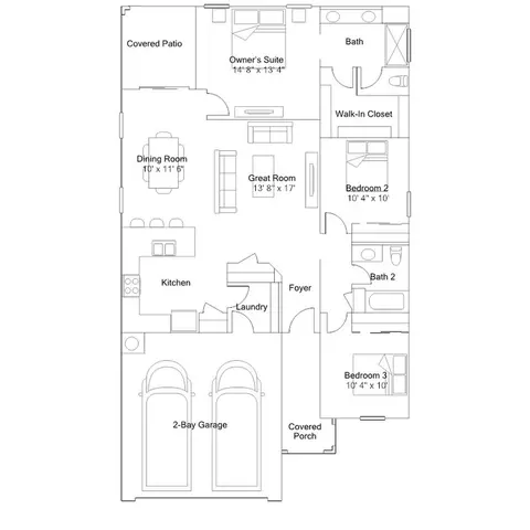 Floorplan - 2030 W Ramona Ave, Apache Junction, AZ 85120 photo 1 of 1