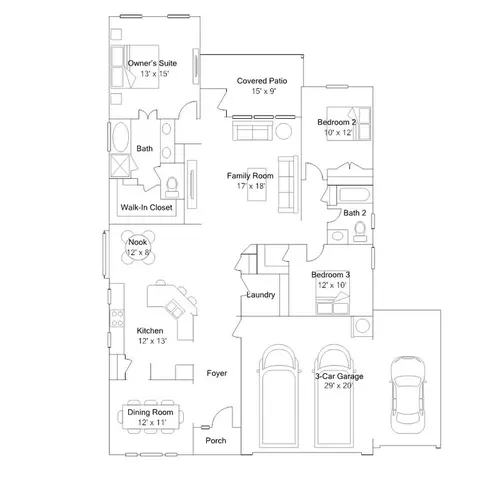 Floorplan - 1605 Four Waters Loop, Georgetown, TX 78628 photo 1 of 1
