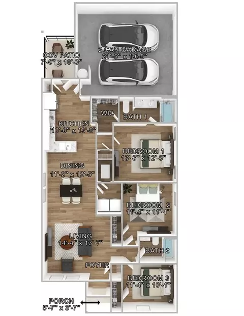 Floorplan - 3905 Blue Rush Ln, Slidell, LA 70461 photo 1 of 2